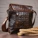 Сумка чоловіча з тисненням під крокодила Vintage 14698 Коричнева 14698 фото 6