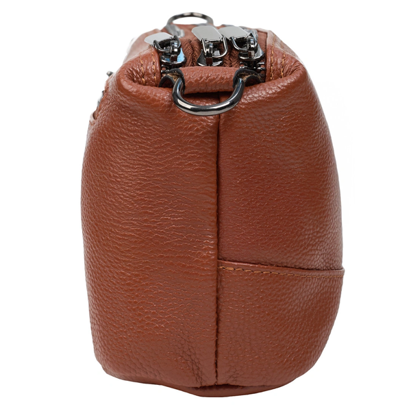 Женская кожаная сумка на три отделения из натуральной кожи Vintage S00385 Светло-коричневая S00385 фото