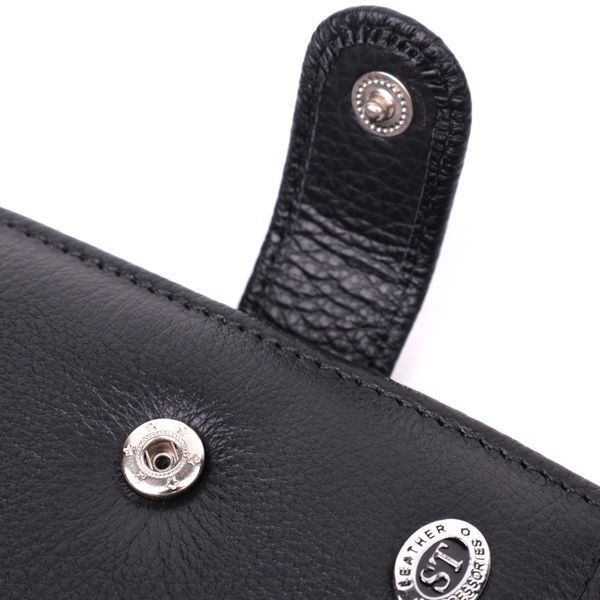 Мужской трендовый бумажник из натуральной кожи ST Leather 22553 Черный 22553 фото