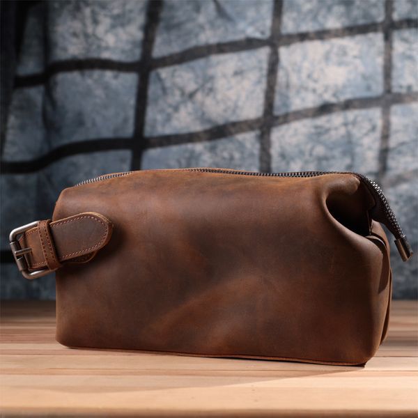 Чоловіча барсетка у вінтажному стилі з натуральної шкіри Vintage sale_15109 Коричневий sale_15109 фото