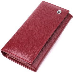 Практичний вертикальний гаманець із натуральної шкіри ST Leather 23085 Бордовий 23085 фото