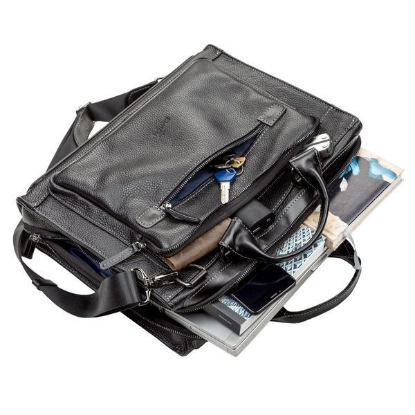 Сумка мужская SHVIGEL 11116 кожаная Черная 11116 фото