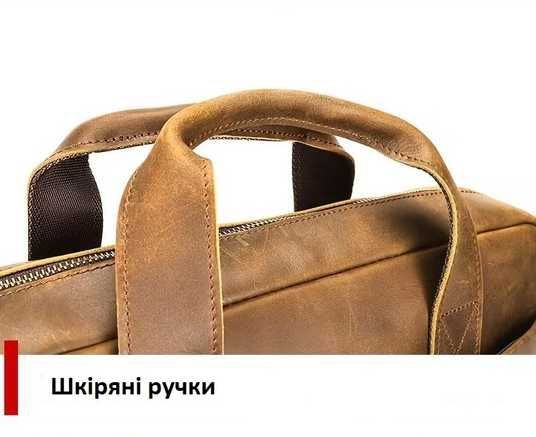 Купить Мужская кожаная сумка под ноутбук, деловой портфель из кожи