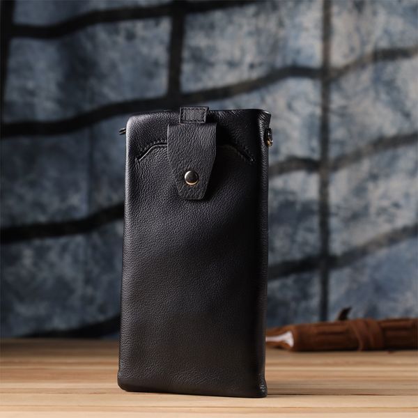 Женский кожаный кошелек-клатч с отделением под телефон ST Leather 23101 Черный 23101 фото