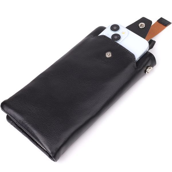 Женский кожаный кошелек-клатч с отделением под телефон ST Leather 23101 Черный 23101 фото