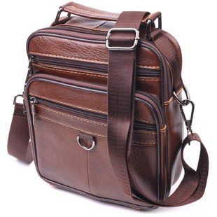 Превосходная мужская сумка из натуральной кожи 21279 Vintage Коричневая 21279 фото