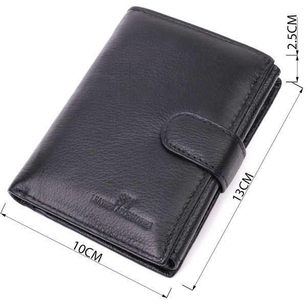 Солидный мужской бумажник вертикального формата из натуральной кожи ST Leather 22462 Черный 22462 фото