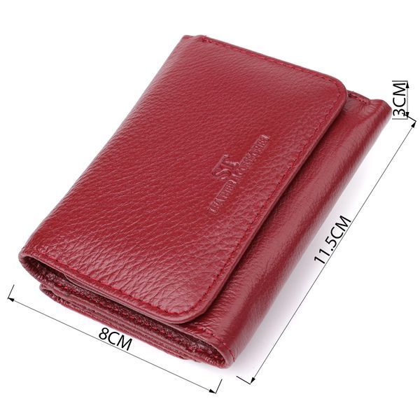 Компактный кошелек удобного формата из натуральной кожи ST Leather 23077 Бордовый 23077 фото