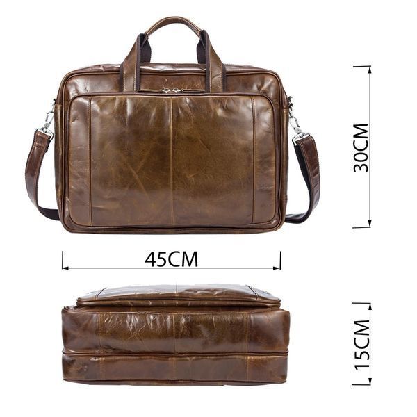 Чоловіча шкіряна сумка Vintage 14769 Коричнева 14769 фото