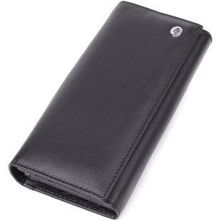 Солідний жіночий гаманець із натуральної шкіри ST Leather 23088 Чорний 23088 фото