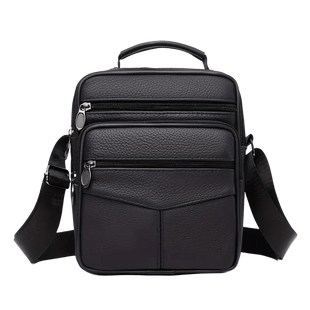 Чоловіча сумка через плече з натуральної шкіри Vintage S00187 Чорний S00187 фото