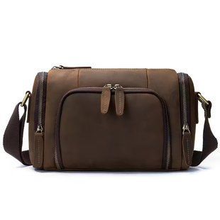 Модна чоловіча шкіряна сумка з натуральної шкіри Vintage S00236 Коричнева S00236 фото