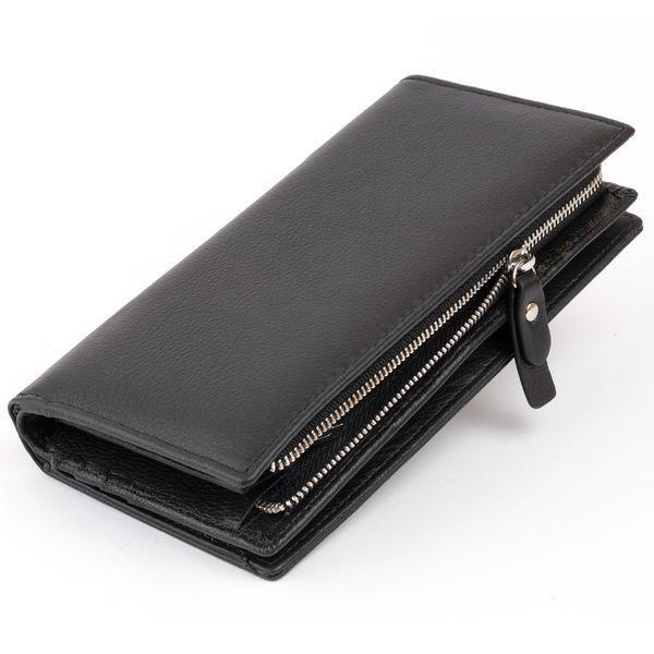 Вертикальный кошелек кожаный женский ST Leather 19274 Черный 19274 фото