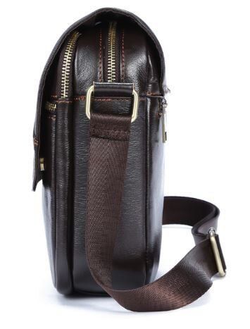 Сумка чоловіча гладка Vintage 14733 Коричнева 14733 фото