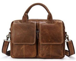 Сумка для ноутбуку з натуральної шкіри Vintage 14867 Коричнева 14867 фото