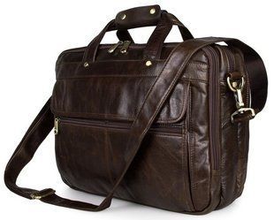 Сумка чоловіча Vintage 14247 для ноутбука з діагоналлю 15.6 дюйма Коричнева 14247 фото
