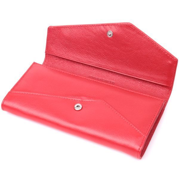 Жіночий гаманець з геометричним клапаном з натуральної шкіри ST Leather 22545 Червоний 22545 фото