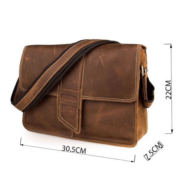 Сумка мужская Vintage 14231 в винтажном стиле Коричневая 14231 фото