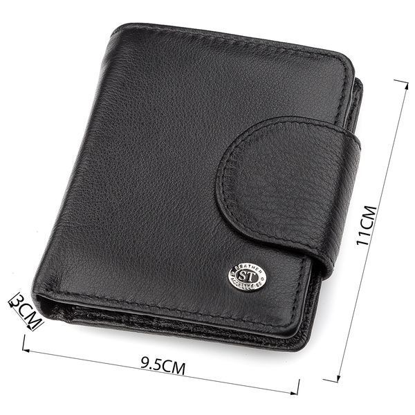 Гаманець жіночий ST Leather 18497 (ST415) шкіряний Чорний 18497 фото